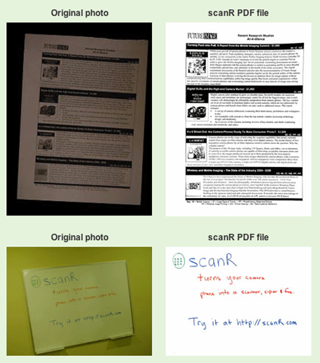 ScanR улучшает мобильные фотографии и переводит их в формат PDF