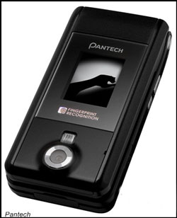 Pantech PG-6200 – раскладушка со сканером отпечатка пальца