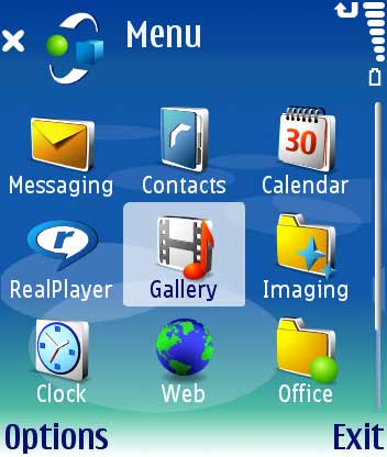 Nokia N90 меню